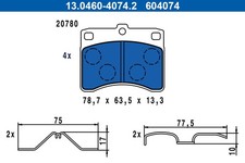 BREMSBELAGSATZ FÜR PIAGGIO