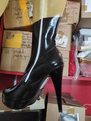Latex gummi overknee stiefel - overknee,