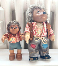 Steiff : Mecki 2 Stück  ca 17 und 11cm beide mit Schild -aus den 60gern -gebrauc