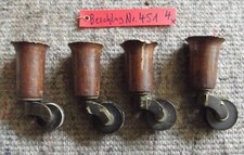 Beschlag Nr. 451, 4 antike Möbelrollen, Messing, Patina