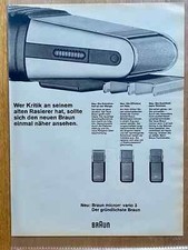 Braun micron vario 3 Rasierer Original 1985 Vintage Advert Werbung Reklame
