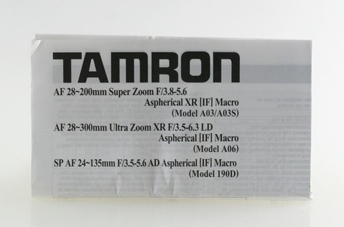 Bedienungsanleitung tamron - bedienungsanleitung, af
