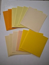 12 Blanko Glückwunschkarten Klappkarten 15 x 15cm gelb orange