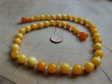 Amber Natur Bernstein Kette Butterscotch Egg Yolg Kugel Balls  18 Gramm