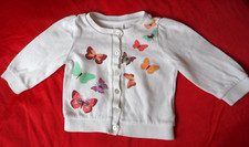 H&M - Baby Strickjacke Strickweste Schmetterling Motive  Gr. 68 cm ( 4-6 Monate)