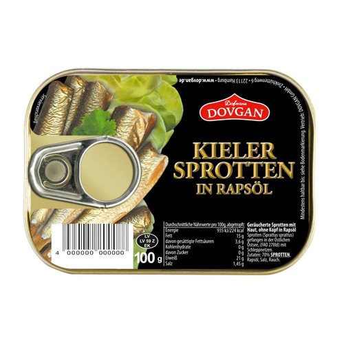 Dovgan kieler sprotten 100g - kieler,
