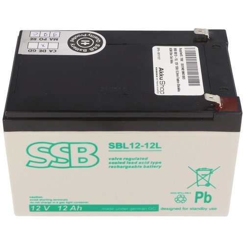 Ssb sb12 12l 12v 12ah - ssb, 6,3mm