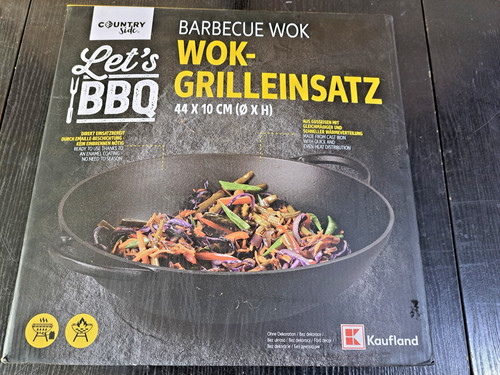Wok grilleinsatz gußeisen - gußeisen, bbq