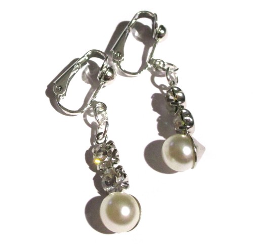 Ohrclips clips strass silberf - ,