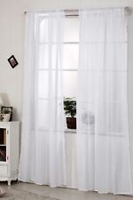 WOLTU 2x Vorhang Gardinen Voile Stores Transparent Vorhänge mit Ösen Kräuselband