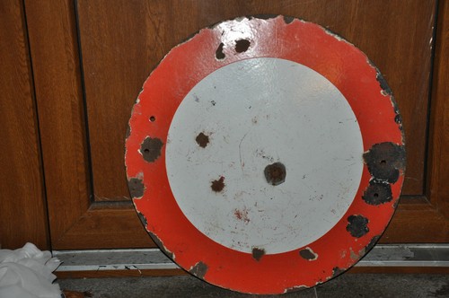 Altes emailschild durchfahrt - altes,