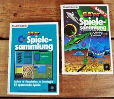 2x Commodore C64/128 64´er Spielesammlung Diskette + Buch von Markt & Technik #W