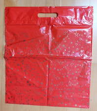 alte Plastiktüte Weihnachtstüte STERNE - Tragetasche - für Sammler