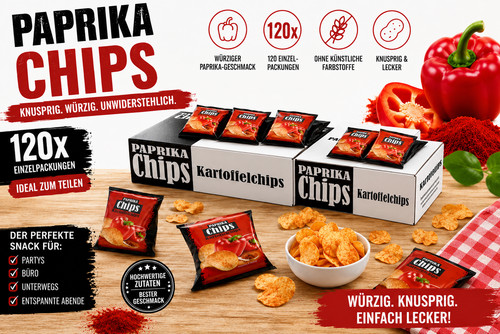 120x paprika chips 20g - 120x, einzeln