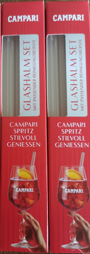Campari glashalm strohhalm - campari,