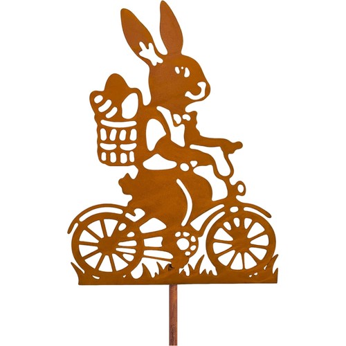 Osterhase gartenstecker rost - gartenstecker,