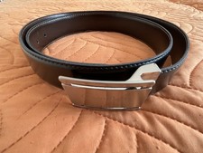 Calvin Klein Gürtel Echtleder schwarz L:125cm B:3,5cm - individuell kürzbar NEU