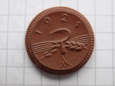 Sachsen Meissen, Porzellan, 20 Pf. von 1921 !