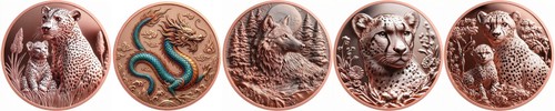 Kupfer münze 999 wolf - münze,