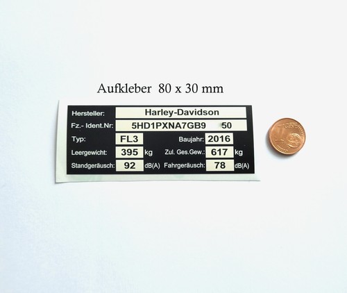 Typenschild motorrad - typenschild,, db(a),