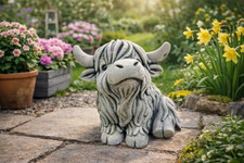 Gartenfigur Highland Kuh Kühe