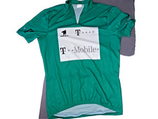 Radtrikot  # " T-Mobile -  GRÜN "  3 Rückentaschen  #   Größe 7