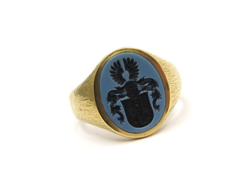 Vintage siegelring mit wappen - mit,