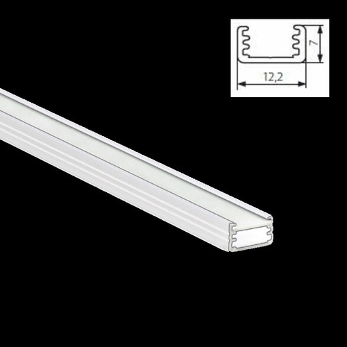 Alu profil slim - 1m, (12x7mm)