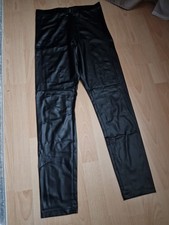 H&M Leggings Lederimitat Größe S Schwarz