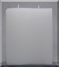 Edle Kerze Rohling Mittlere Welle ca. 13 cm hoch  weiß - Sonderform  Kerzenkunst