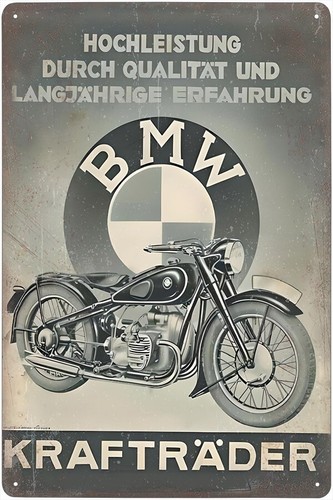 Metal sign bmw krafträder - -, bmw: