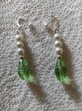 Ohrringe silber-Grüne