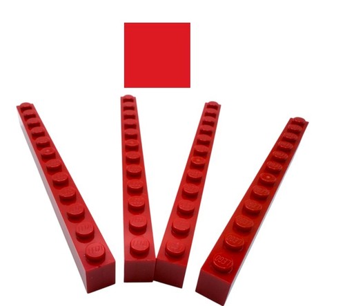 Lego stein 1x12 rot - 4x, 6112
