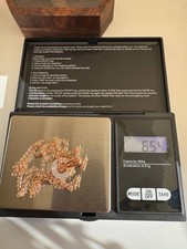 Neue Schöne Halskette. Mit 585rg Stempel. 6,5g. Zirkonsteine. rolled, gold