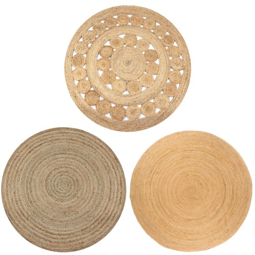 Teppich rund jute geflochten - rund,