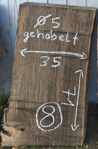 Mooreiche gehobelt und