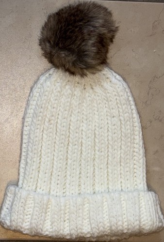 Strickmütze cremeweiß mit - cremeweiß,