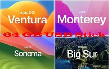 macOS 4in1 Multiboot USB Stick 64GB Sonoma Ventura Monterey Big Sur Install.