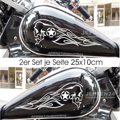 Motorrad aufkleber scull - motorrad,