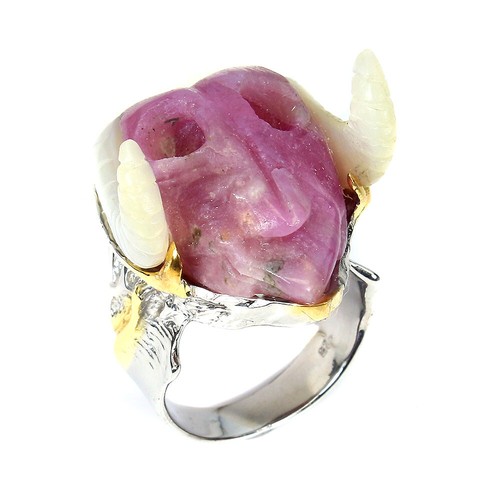 925 sterling silber ring - sterling, rubin