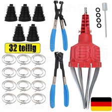 32X MONTAGEWERKZEUG FALTENBALG DRUCKLUFT SPREIZER ACHSMANSCHETTEN WERKZEUG SATZ