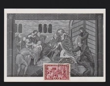 Maximumkarte Saarland Mi.303 Volkshilfe St. Lutwinus- Kirche in Mettlach