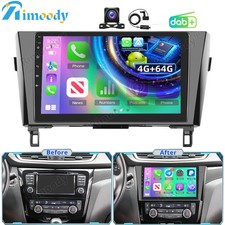 Qualcomm DAB+ Carplay Für 2014-21 Nissan X-Trail Qashqai Autoradio Android15 GPS