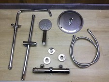 JOHO 304 Edelstahl Duschset mit Thermostat Duscharmatur Regendusche, I31757
