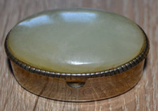 Alte Pillendose oval Chrom