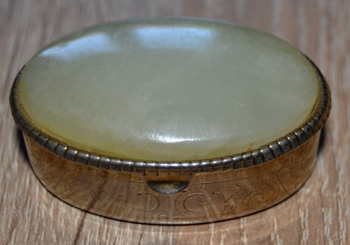 Alte pillendose oval chrom - pillendose,