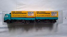 1/87 WIKING Werbemodell Mercedes-Benz SK Wechselpritschen-Hängerzug "Kunzendorf