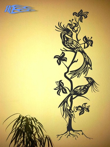 Wandtattoo baum mit vögeln - wandtattoo,