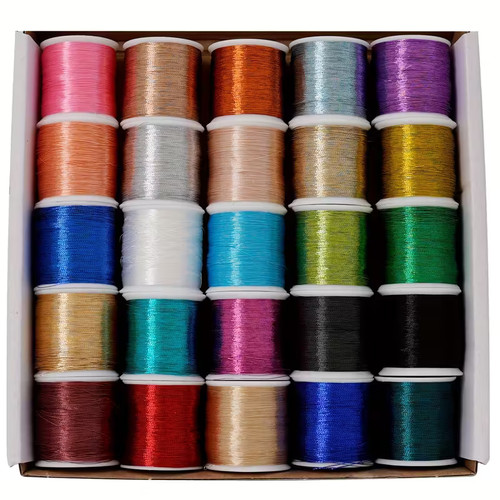 Metallic stickgarn diy - metallic,