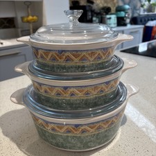 3er Set Vintage Corning Ware